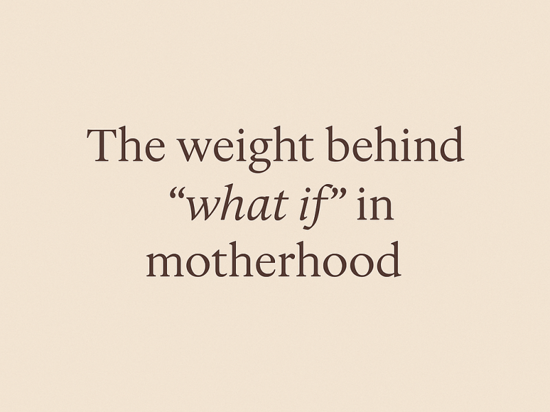 The Weight Behind Two Simple Words: “What&nbsp;If”